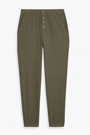 Спортивные брюки эластичной вязки Supima из хлопка и модала вафельной вязки, зеленый Stateside