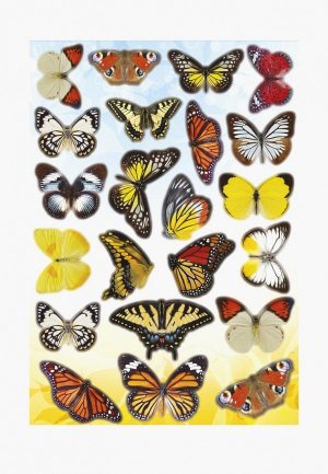 Наклейка декоративная Decoretto Летние бабочки. Цвет: разноцветный
