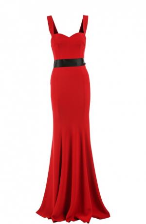 Платье вечернее с поясом Dolce & Gabbana. Цвет: красный
