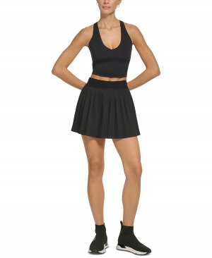 Женские шорты performance со складками без застежек , черный DKNY