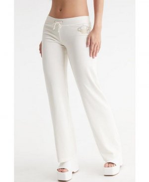 Женские широкие спортивные брюки Heritage , белый Juicy Couture