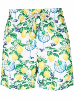 Lemon-print swim shorts MC2 Saint Barth. Цвет: зеленый