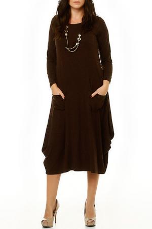 Платье Zer otantik. Цвет: коричневый