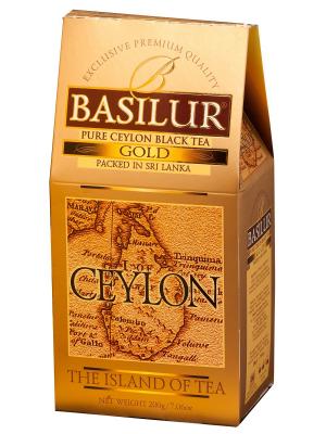Чай черный Basilur Ceylon Gold, 200 гр.. Цвет: черный, золотистый