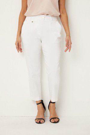 Укороченные брюки стрейч для миниатюрных размеров , белый Wallis