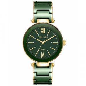 Наручные часы 3844GNGB, золотой, зеленый ANNE KLEIN. Цвет: золотистый/зеленый