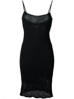 Платье на бретелях John Galliano Vintage. Цвет: чёрный