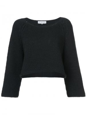 Укороченный свитер свободного кроя Apiece Apart. Цвет: чёрный