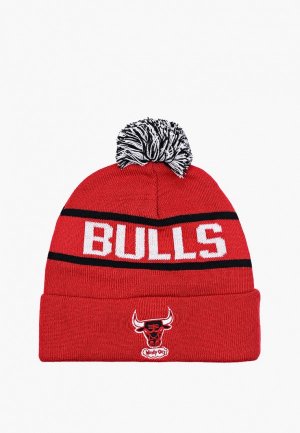 Шапка Mitchell & Ness Chicago Bulls. Цвет: красный