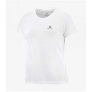 Беговая футболка Cross Rebel, силуэт свободный, размер XS, белый Salomon. Цвет: белый/white