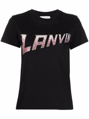 Футболка с логотипом LANVIN. Цвет: черный