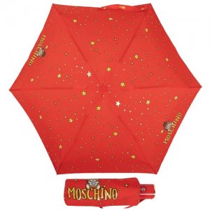 Мини-зонт , красный MOSCHINO. Цвет: красный