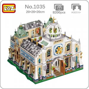 1035 городская архитектура свадебная часовня церковь замок садовая вечеринка 3D мини-блоки кирпичи строительные игрушки для детей подарок без коробки LOZ