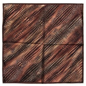 Платок , натуральный шелк, 53х50 см, коричневый Roberto Cavalli. Цвет: коричневый