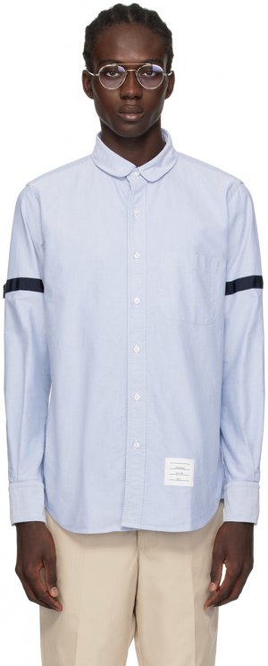 Синяя рубашка на пуговицах Thom Browne