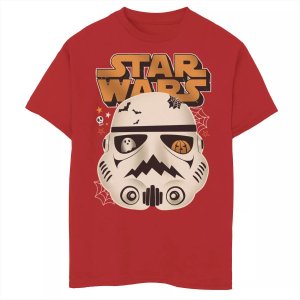 Футболка со шлемом и логотипом «Звездные войны» для мальчиков 8–20 лет , красный Star Wars