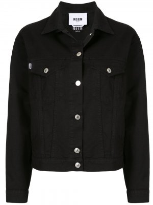 Джинсовая куртка с логотипом MSGM. Цвет: черный