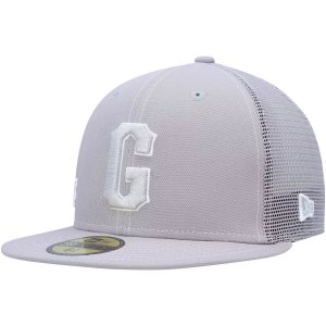 Мужская серая кепка New Era San Francisco Giants 2023 для тренировки мяча на поле 59FIFTY Облегающая шляпа