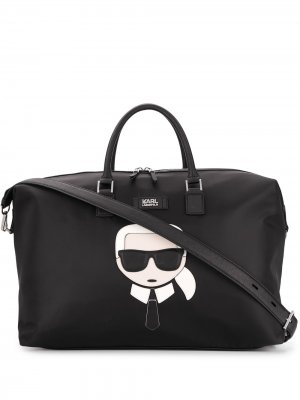 Karl embroidered weekend bag Lagerfeld. Цвет: черный