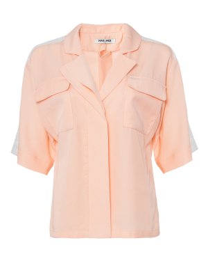 Рубашка MAX&MOI. Цвет: персиковый+серебряный