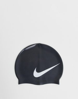 Черная шапочка для плавания с логотипом NESS8163-001-Черный Nike Swimming