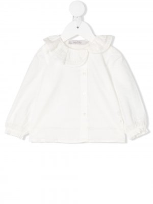 Блузка с оборками на воротнике Baby Dior. Цвет: белый