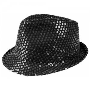 Шляпа карнавальная с пайетками, Черная СмеХторг. Цвет: черный