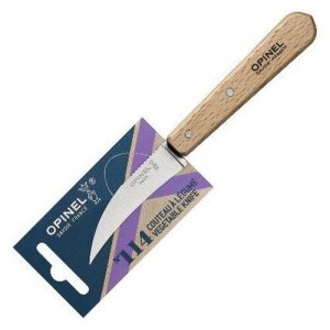 Opinel Нож для чистки овощей №114 inox блистер деревянная рукоять (Brown) (001923)