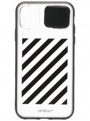 Чехол для iPhone 11 с диагональными полосками Off-White. Цвет: черный