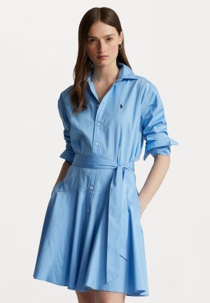 Джинсовое платье асторово-синего цвета , синий Polo Ralph Lauren