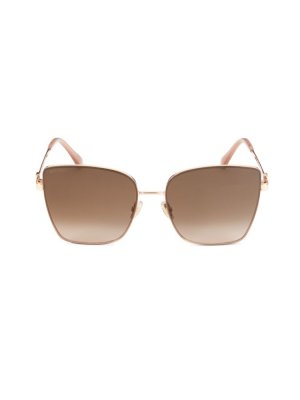 Солнцезащитные очки Vella 59MM с бабочкой , коричневый Jimmy Choo