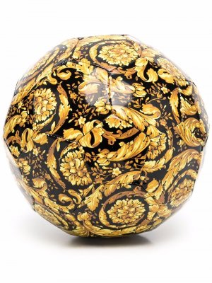 Футбольный мяч с принтом Barocco Versace. Цвет: золотистый