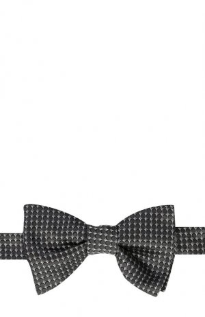 Шелковый галстук-бабочка с узором Lanvin. Цвет: чёрный