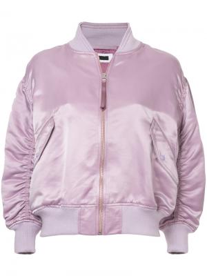 Куртка-бомбер H Beauty&Youth. Цвет: розовый и фиолетовый
