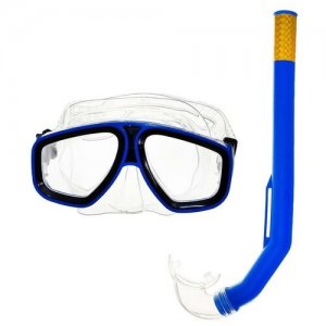 ONLITOP Набор для подводного плавания, 2 предмета: маска, трубка, в пакете, цвета микс Kaftan. Цвет: бежевый