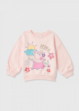 Розовый свитшот с принтом для девочек (9 мес.–5 лет), белый Peppa Pig