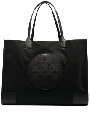 Большая сумка-тоут с нашивкой-логотипом Tory Burch. Цвет: черный
