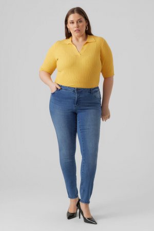 Узкие джинсы больших размеров, синий Vero moda curve