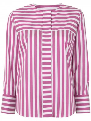 Поплиновая рубашка в полоску Tomorrowland. Цвет: розовый