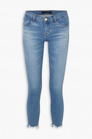 Укороченные джинсы скинни с низкой посадкой J Brand, средний деним BRAND