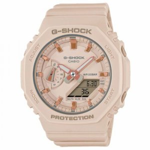 Наручные часы CASIO G-Shock GMA-S2100-4A, розовый, бежевый. Цвет: розовый/бежевый/розовый-бежевый
