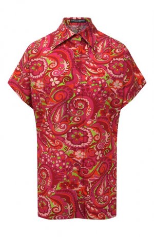 Шелковая рубашка Dolce & Gabbana. Цвет: розовый