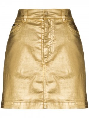 High-waisted metallic skirt Dolce & Gabbana. Цвет: золотистый