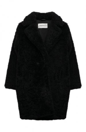 Утепленное пальто HINNOMINATE. Цвет: чёрный