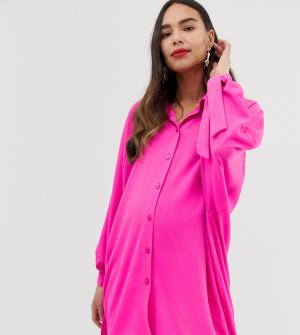 Ярко-розовая свободная рубашка -Розовый Blume Maternity