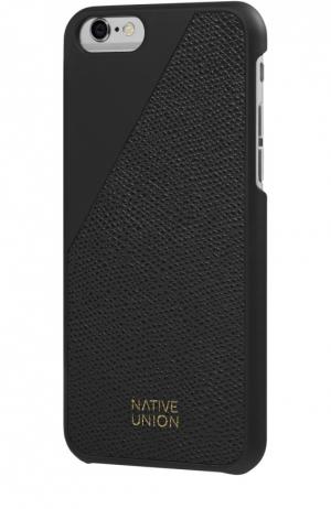 Чехол Clic Leather для iPhone 6/6s Native Union. Цвет: черный