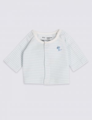 Адаптивная трикотажная куртка для недоношенных детей (3–4 фунта) , синий микс Marks & Spencer