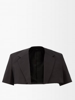 Укороченный хлопковый пиджак , черный Fendi