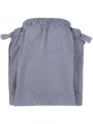 Блузка с полосатым узором Miahatami. Цвет: синий