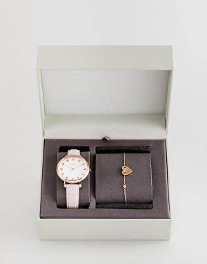 Часы с кожаным ремешком и браслет в подарочном наборе ES4351SET Fossil. Цвет: золотой